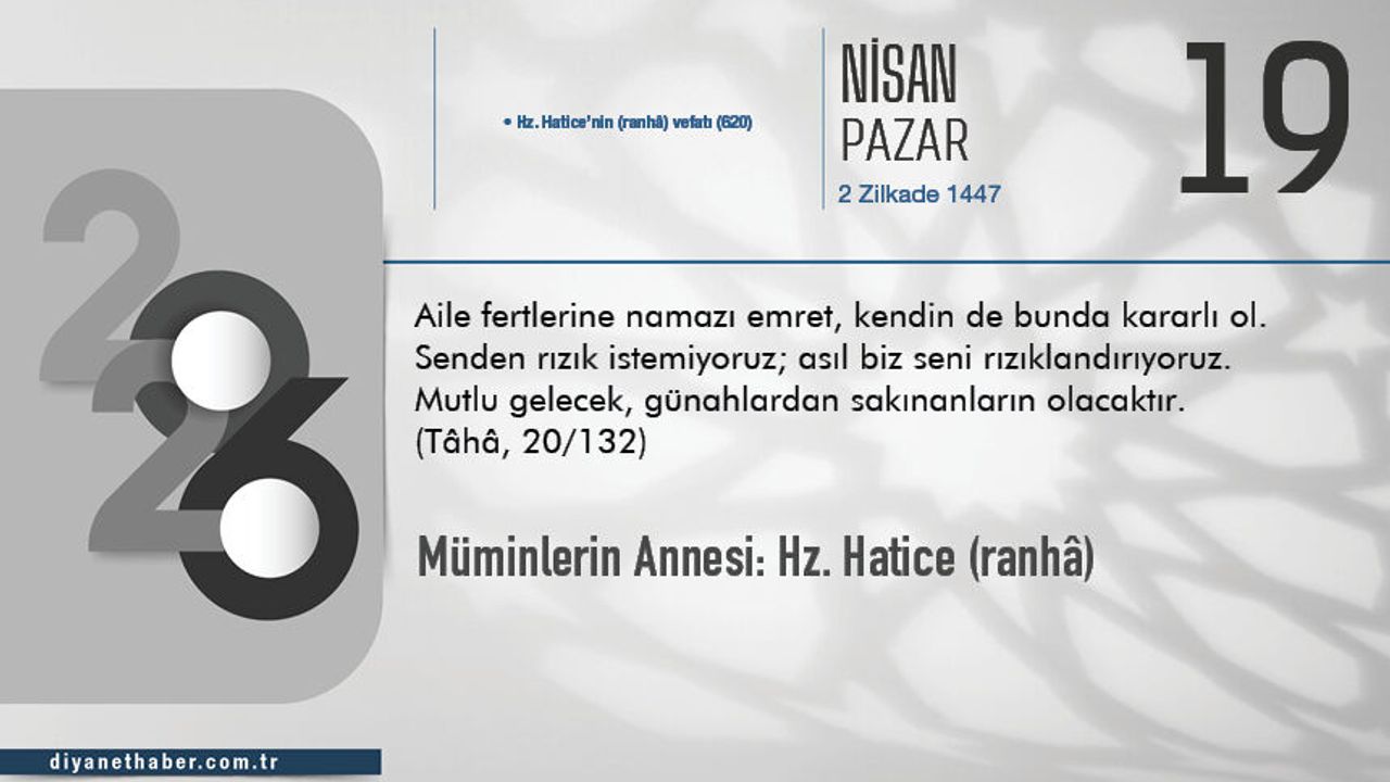 Müminlerin Annesi Hz. Hatice'nin Mirası Tâhâ Ayetiyle Hatırlatıldı